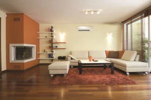 ductless air conditioner installed inside a room