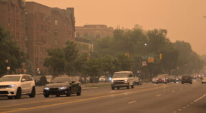 smoky sky from wildfires