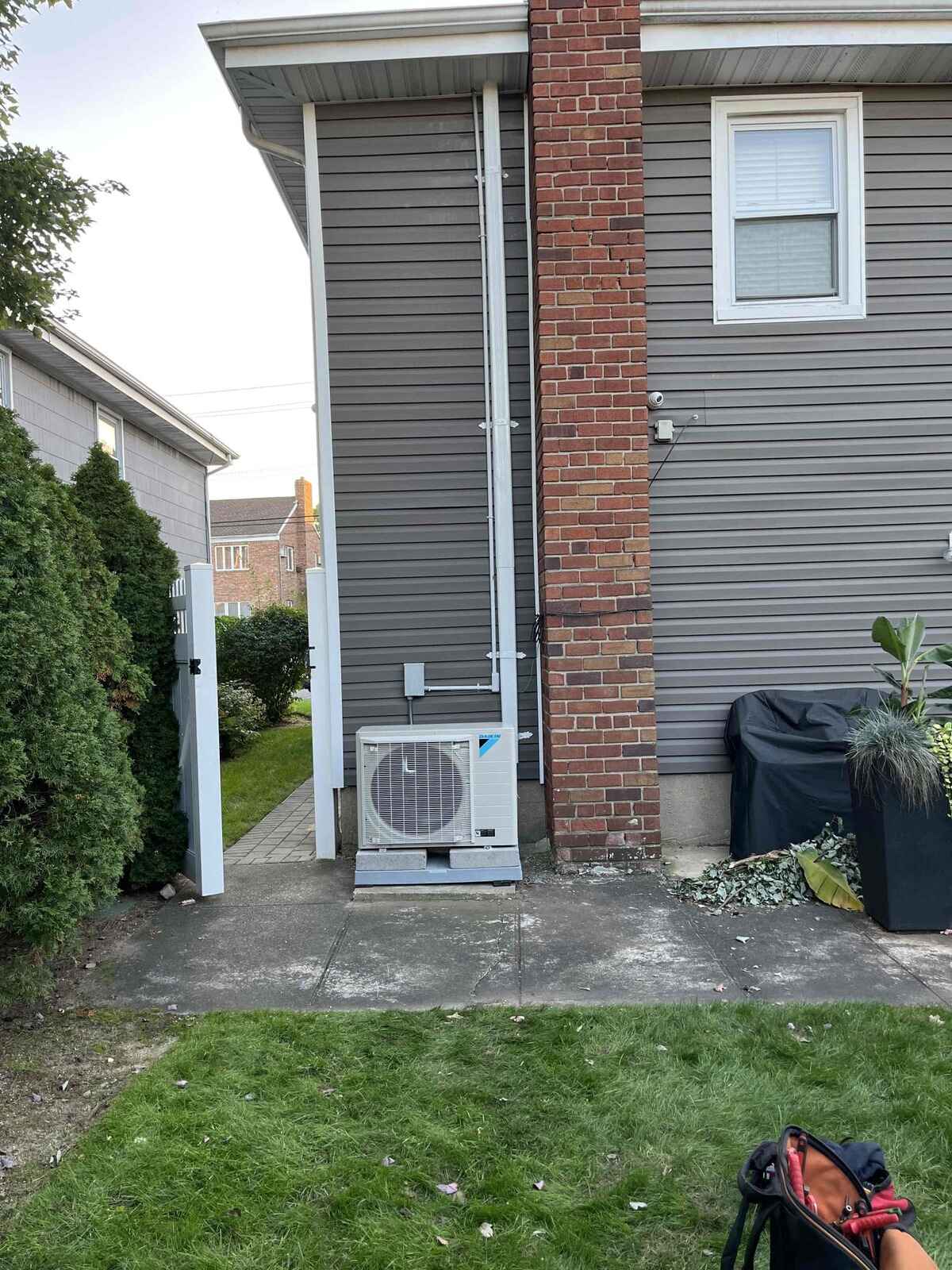 New AC unit installed outside