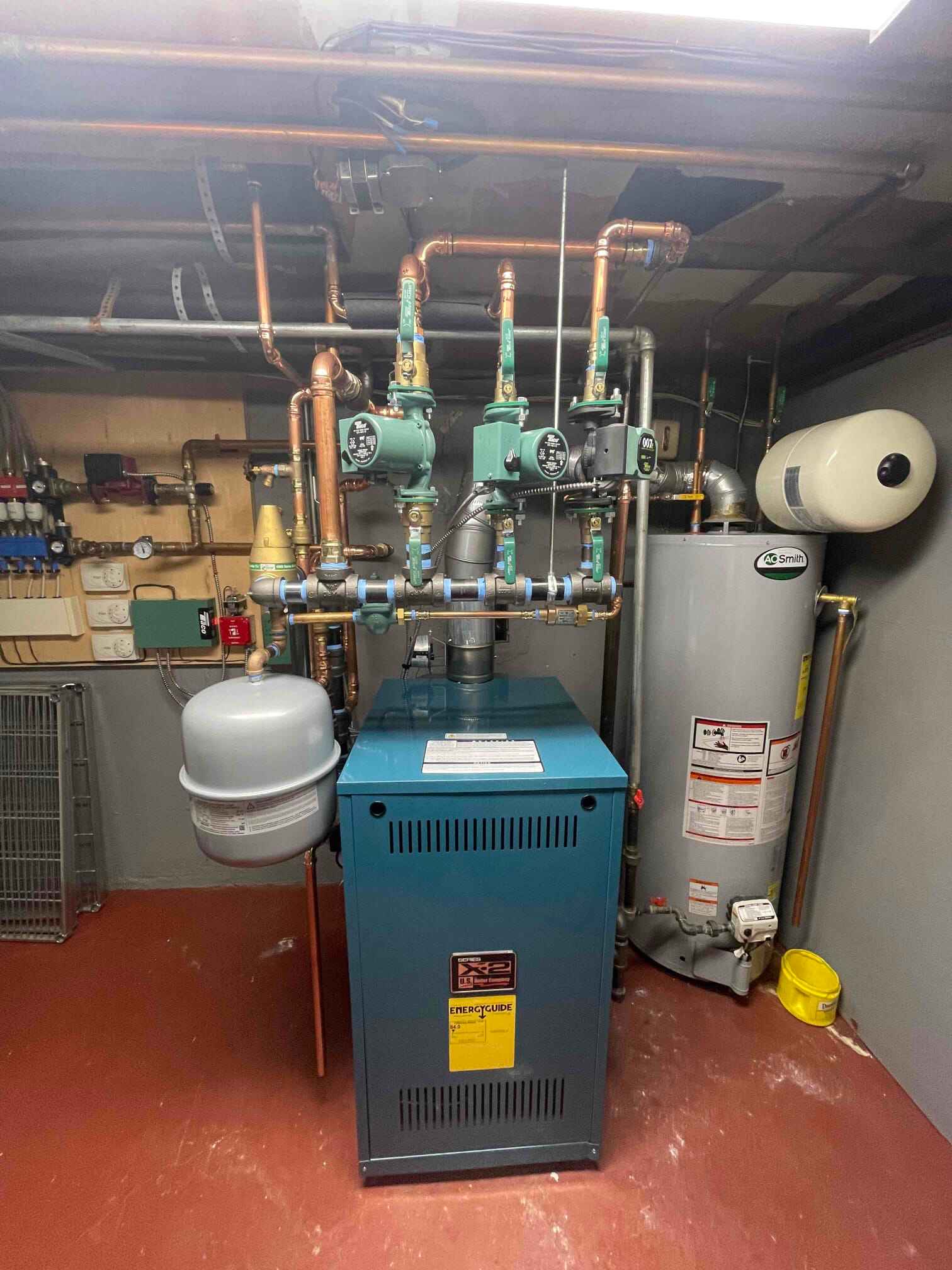 new hydronic boiler installed.