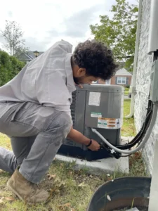 hvac tech working