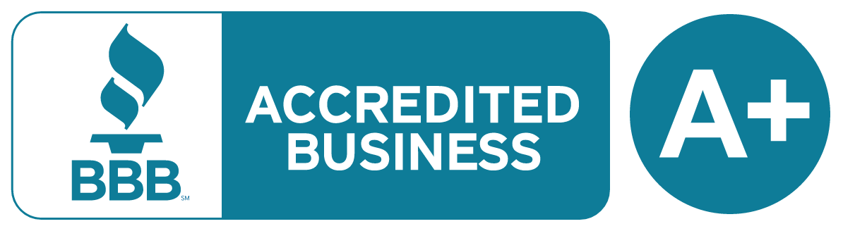 Better Business Bureau (BBB) Accredited Business logo with an A+ rating